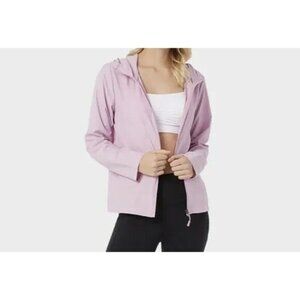 32 Degrees Purple Jacket Packable Travel Hooded Windbreaker Water Repel Sz M NEW
